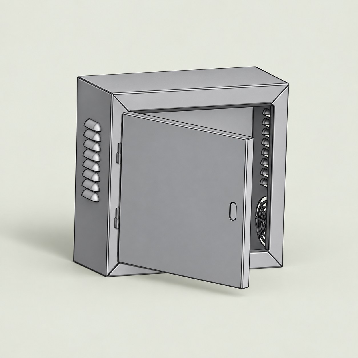 Electrical enclosure design rendering